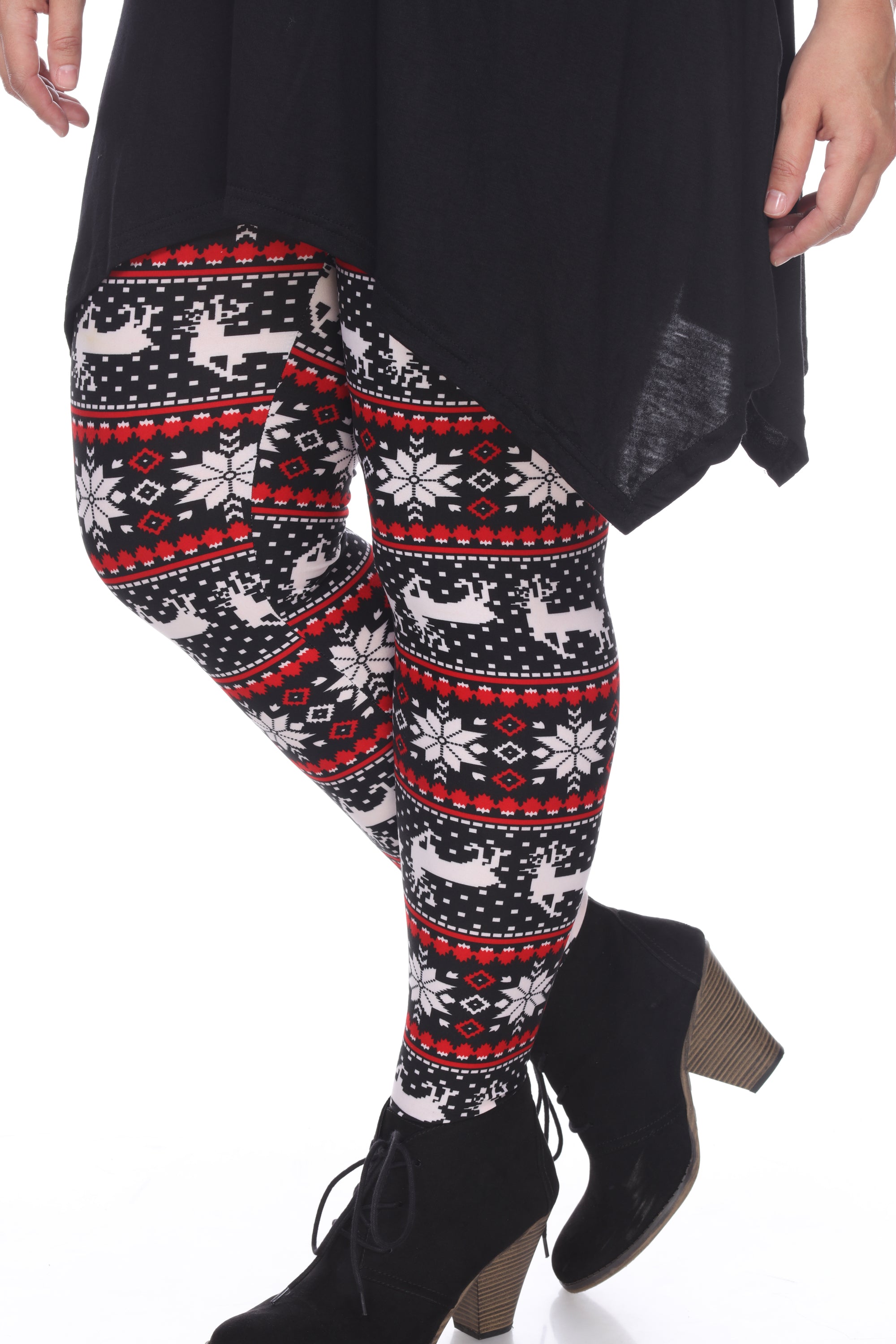  White Mark Plus Size Printed Leggings - one size - Bonton