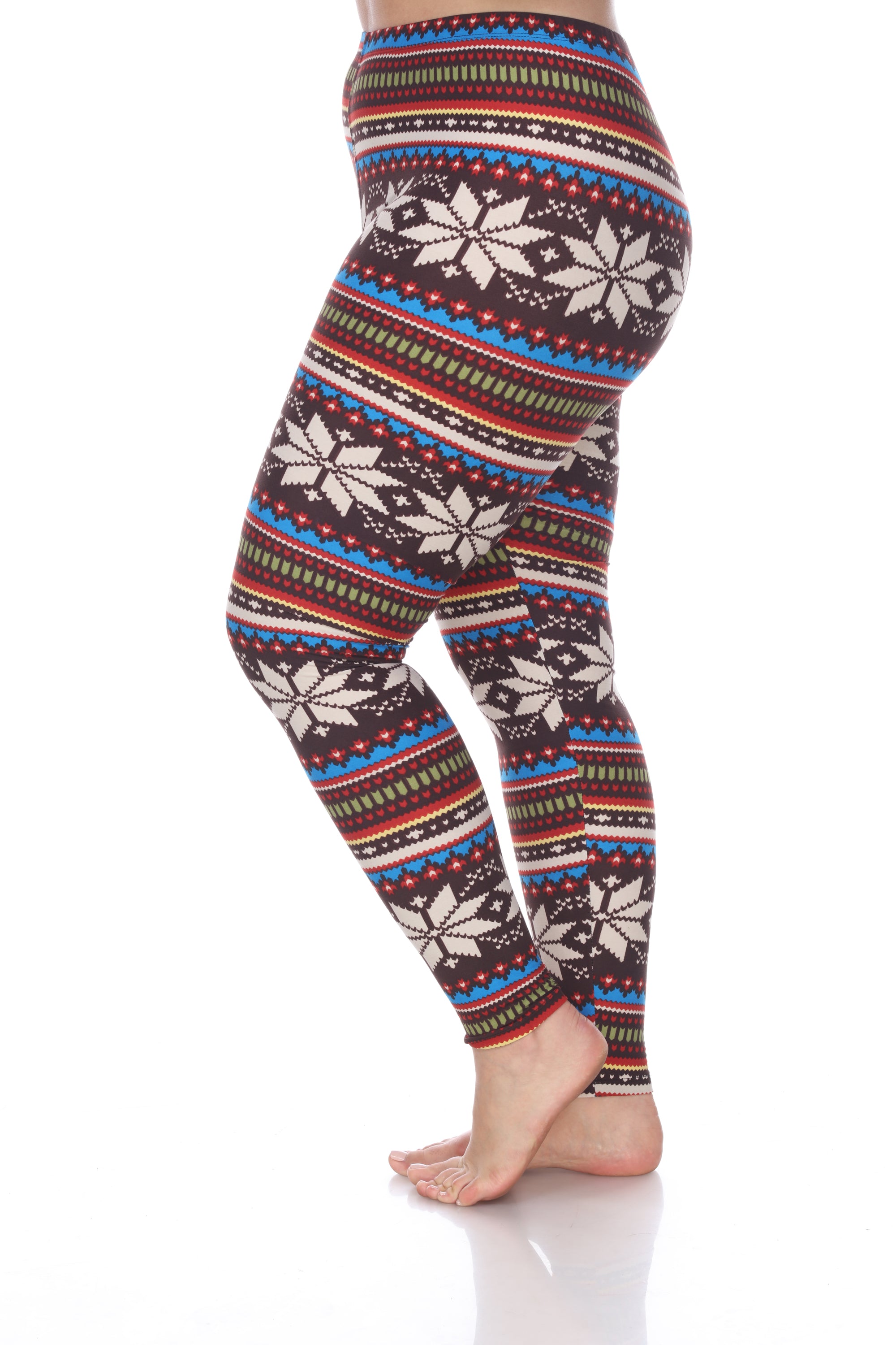  White Mark Plus Size Printed Leggings - one size - Bonton