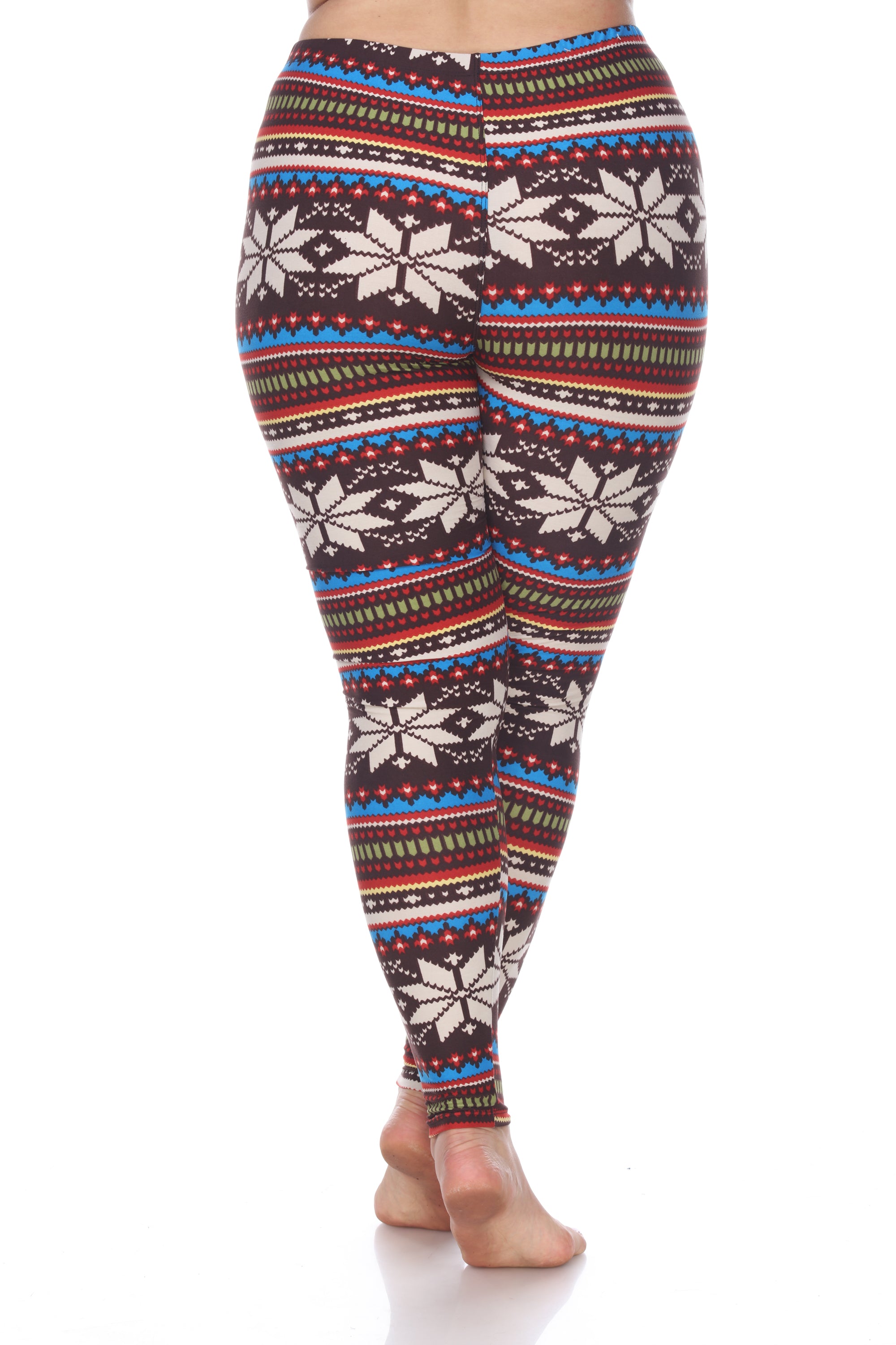  White Mark Plus Size Printed Leggings - one size - Bonton