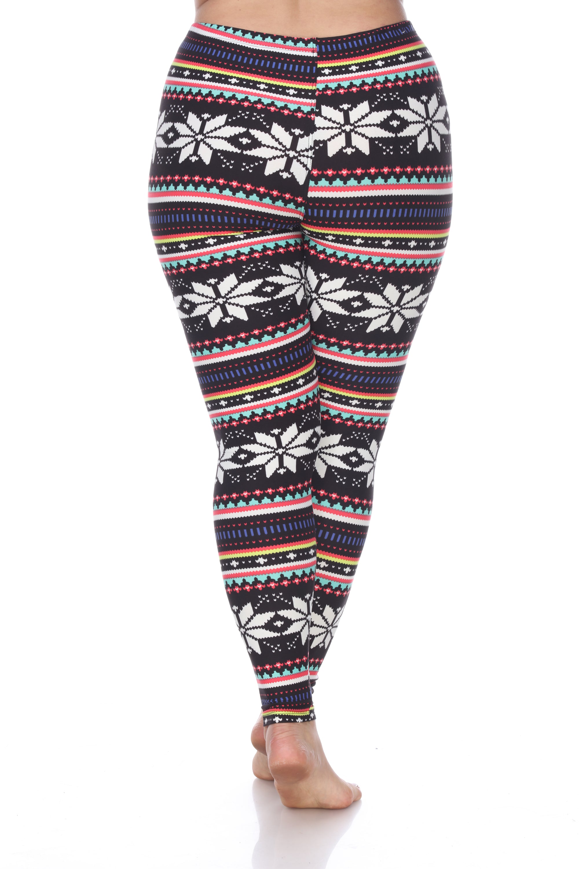  White Mark Plus Size Printed Leggings - one size - Bonton