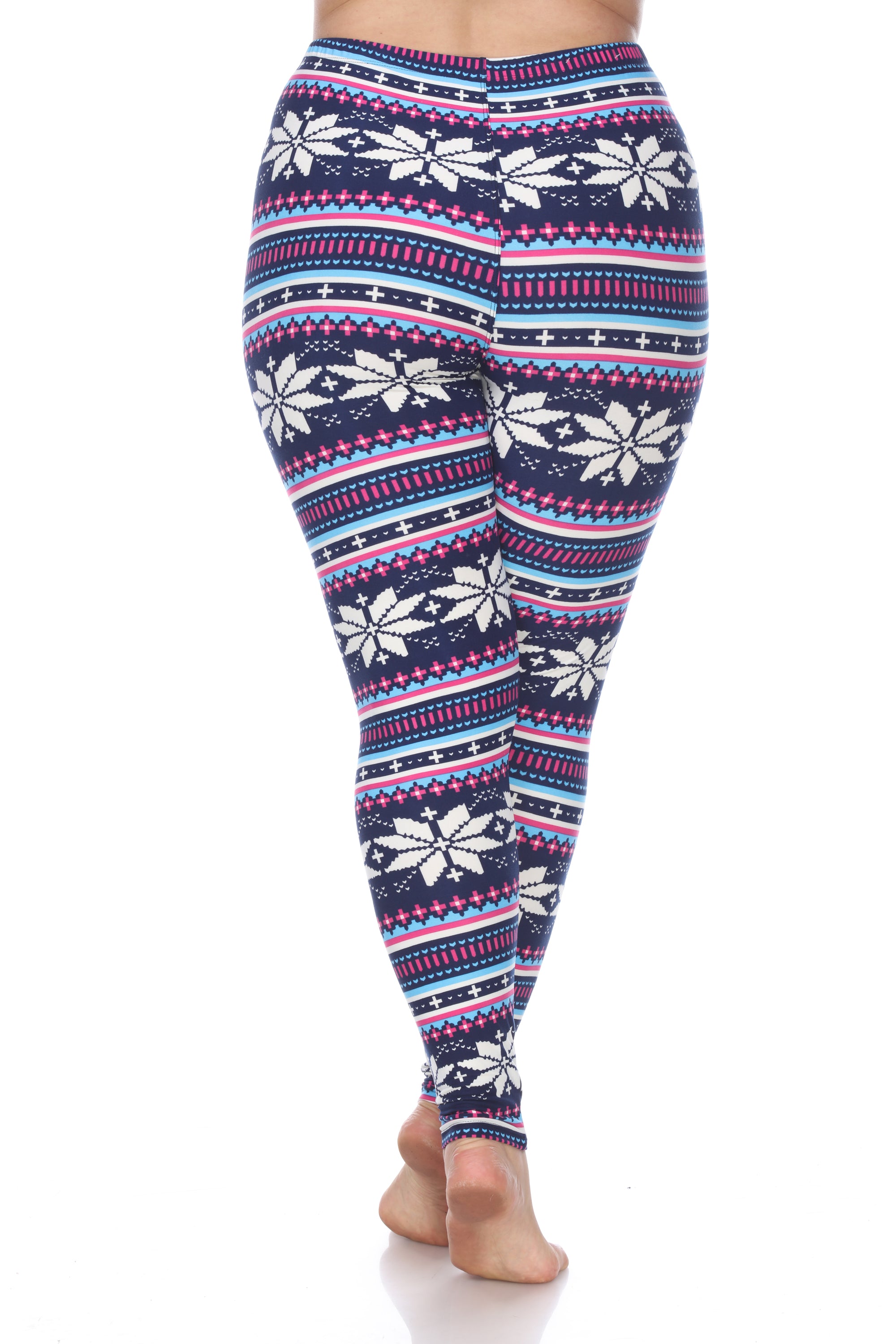  White Mark Plus Size Printed Leggings - one size - Bonton