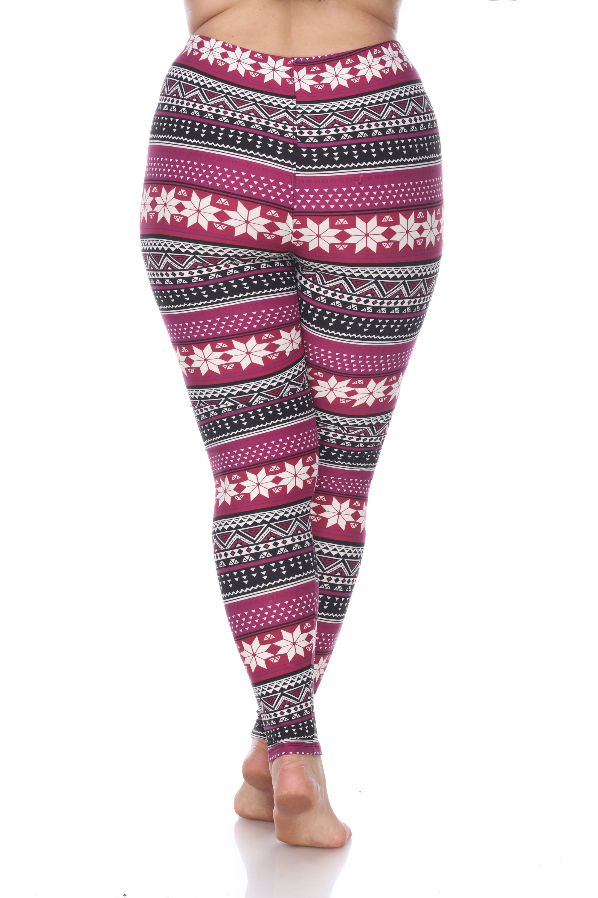  White Mark Plus Size Printed Leggings - one size - Bonton