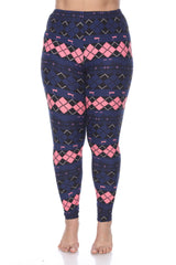 Plus Size Argyle Print Leggings