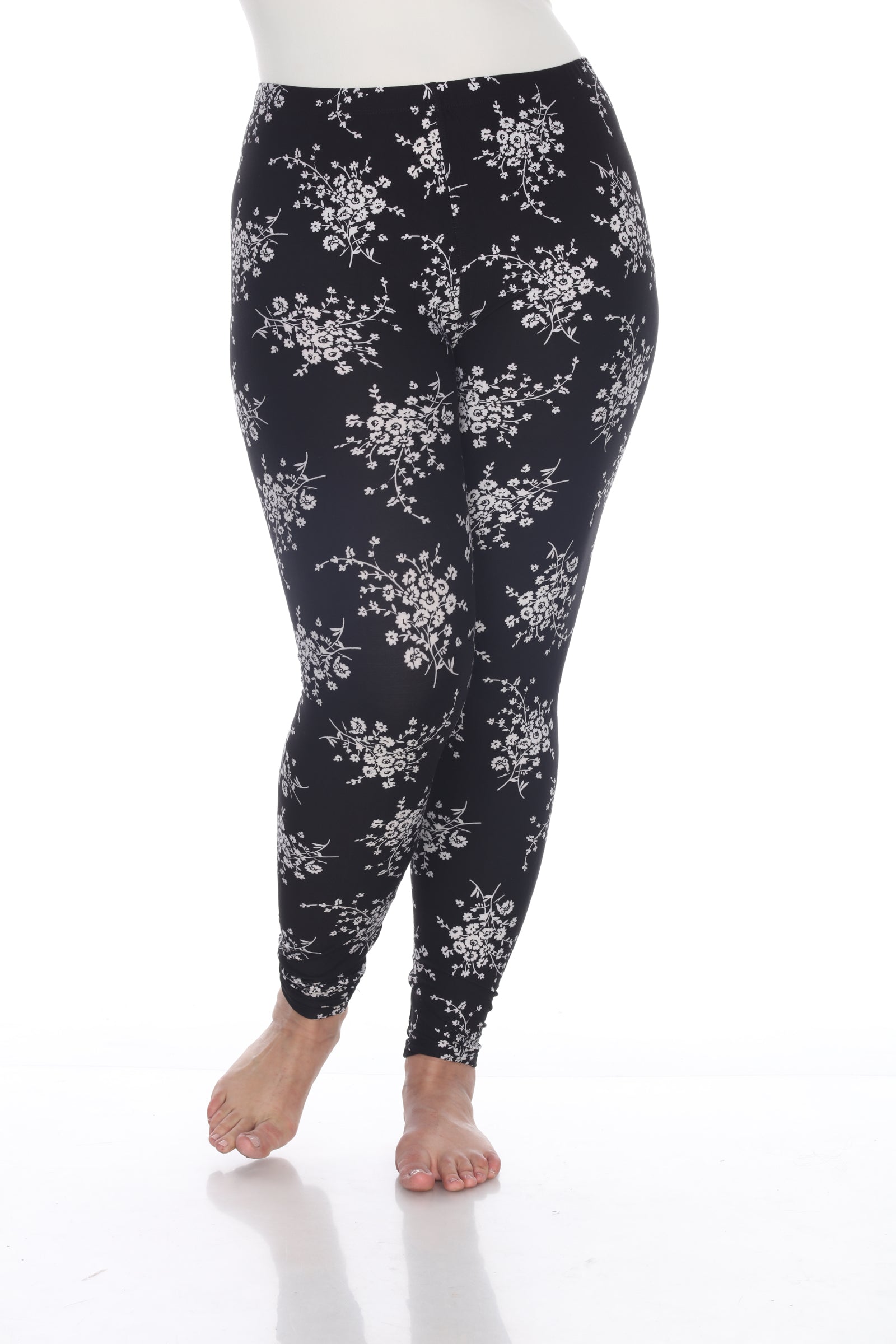  White Mark Plus Size Printed Leggings - one size - Bonton