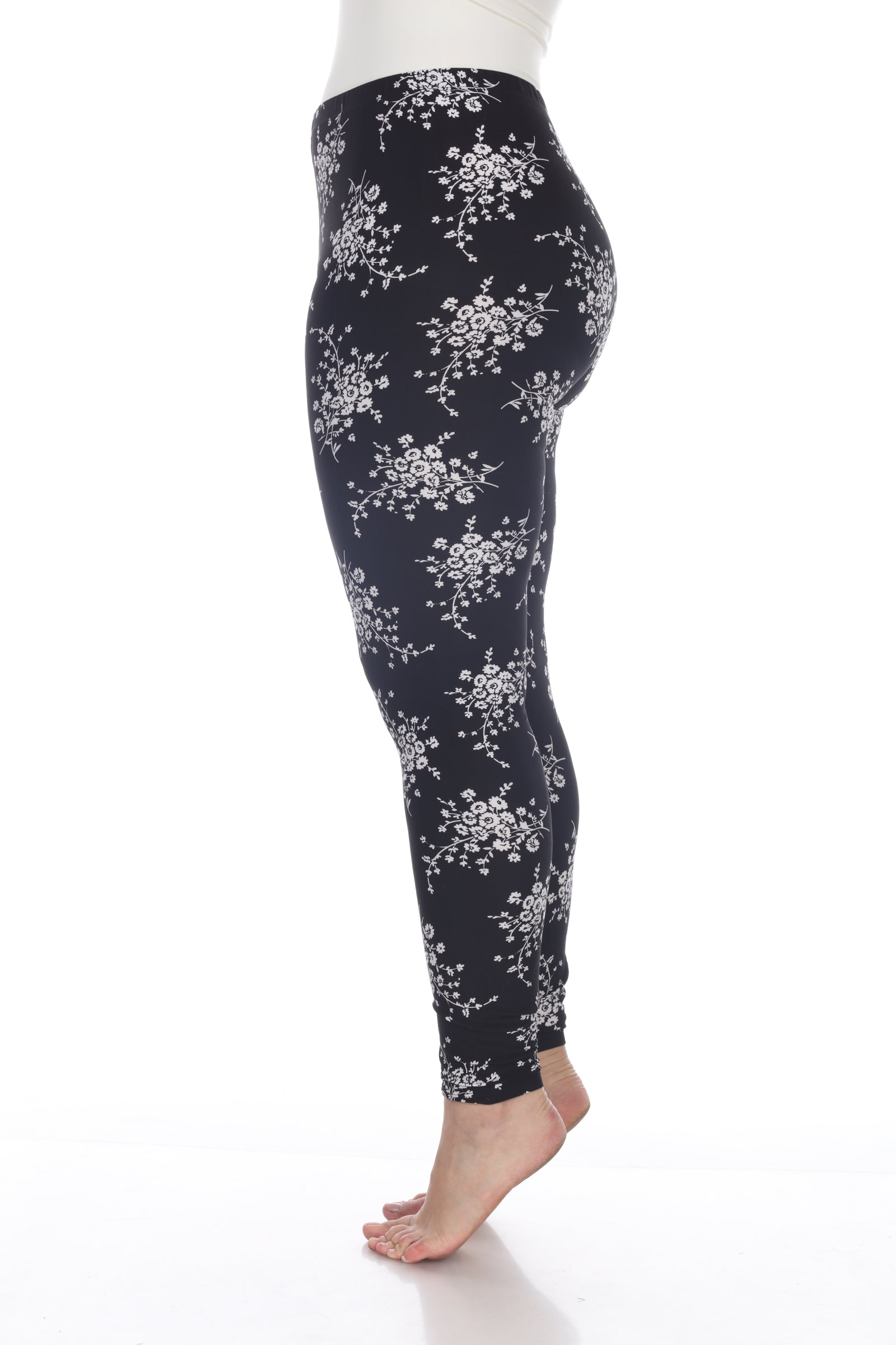  White Mark Plus Size Printed Leggings - one size - Bonton