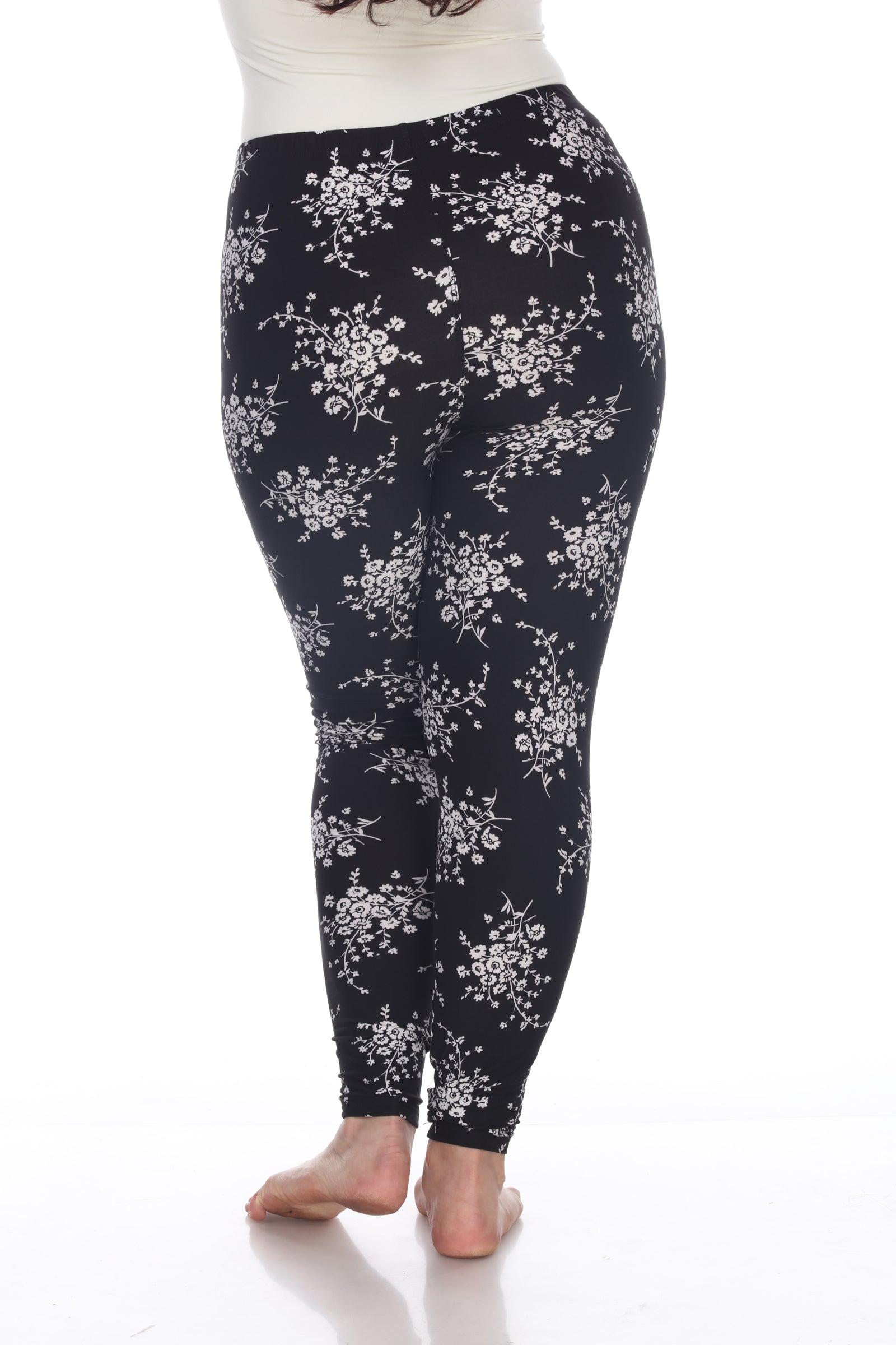  White Mark Plus Size Printed Leggings - one size - Bonton