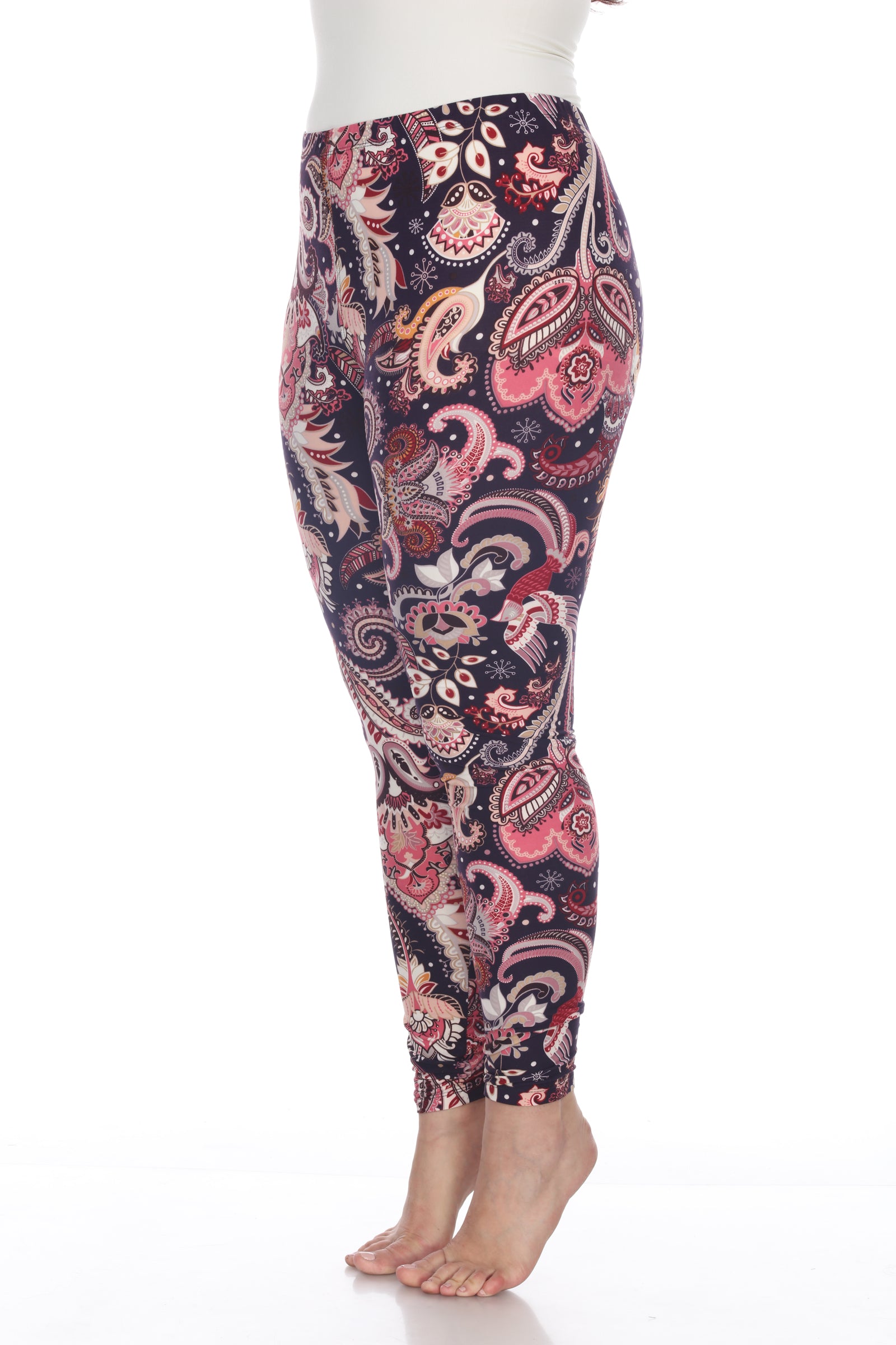  White Mark Plus Size Printed Leggings - one size - Bonton