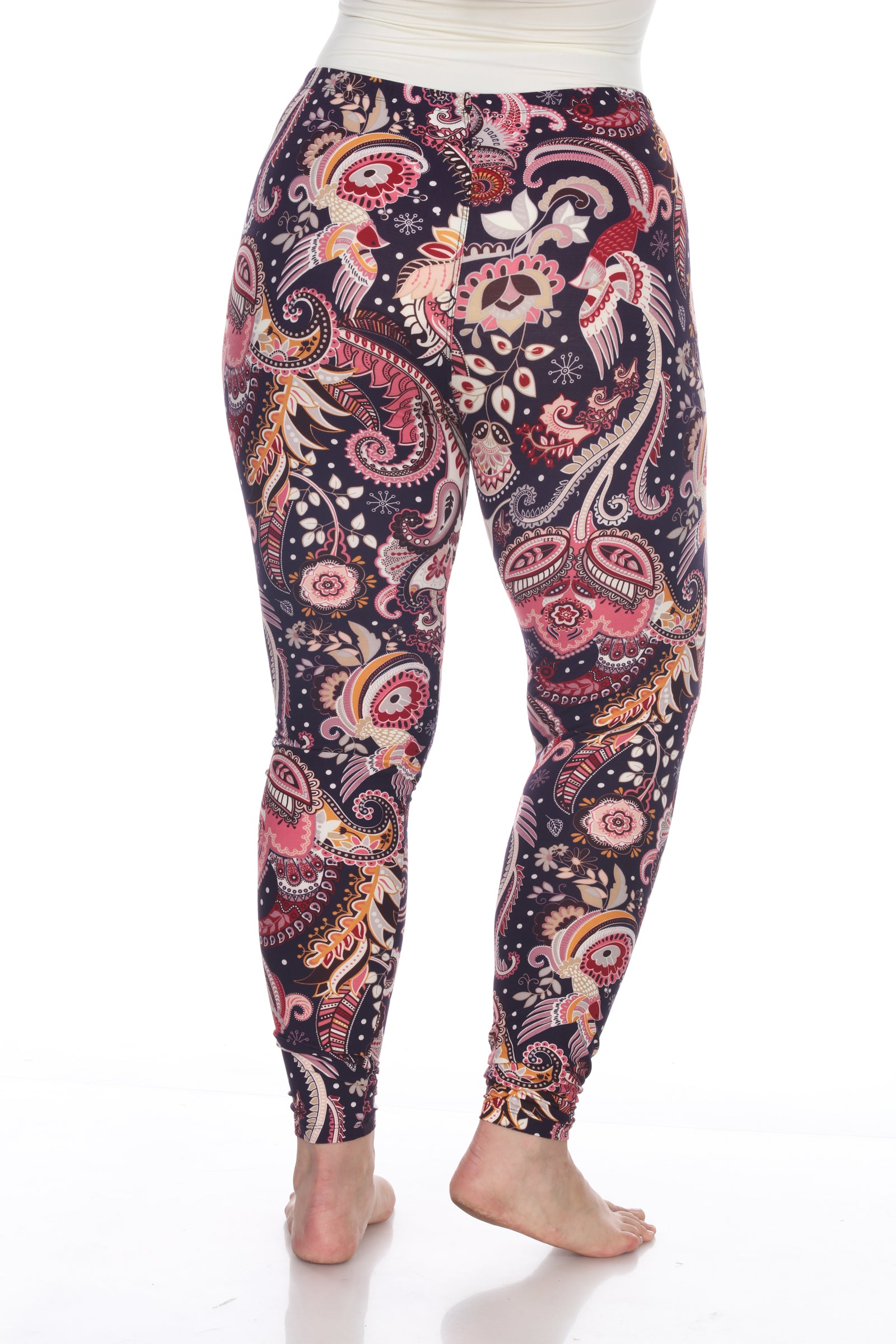  White Mark Plus Size Printed Leggings - one size - Bonton