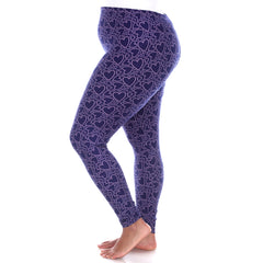 Plus Size Super Soft Heart Printed Leggings