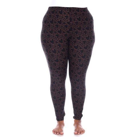 Plus Size Super Soft Heart Printed Leggings