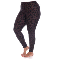 Plus Size Super Soft Heart Printed Leggings