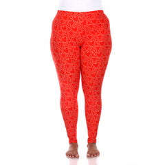 Plus Size Super Soft Heart Printed Leggings