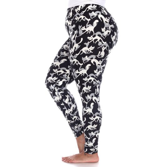 Plus Size Super Soft Cat Printed Leggings