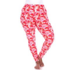 Plus Size Super Soft Heart Printed Leggings