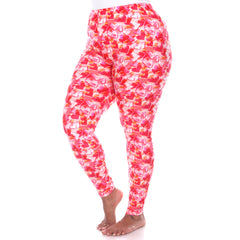 Plus Size Super Soft Heart Printed Leggings