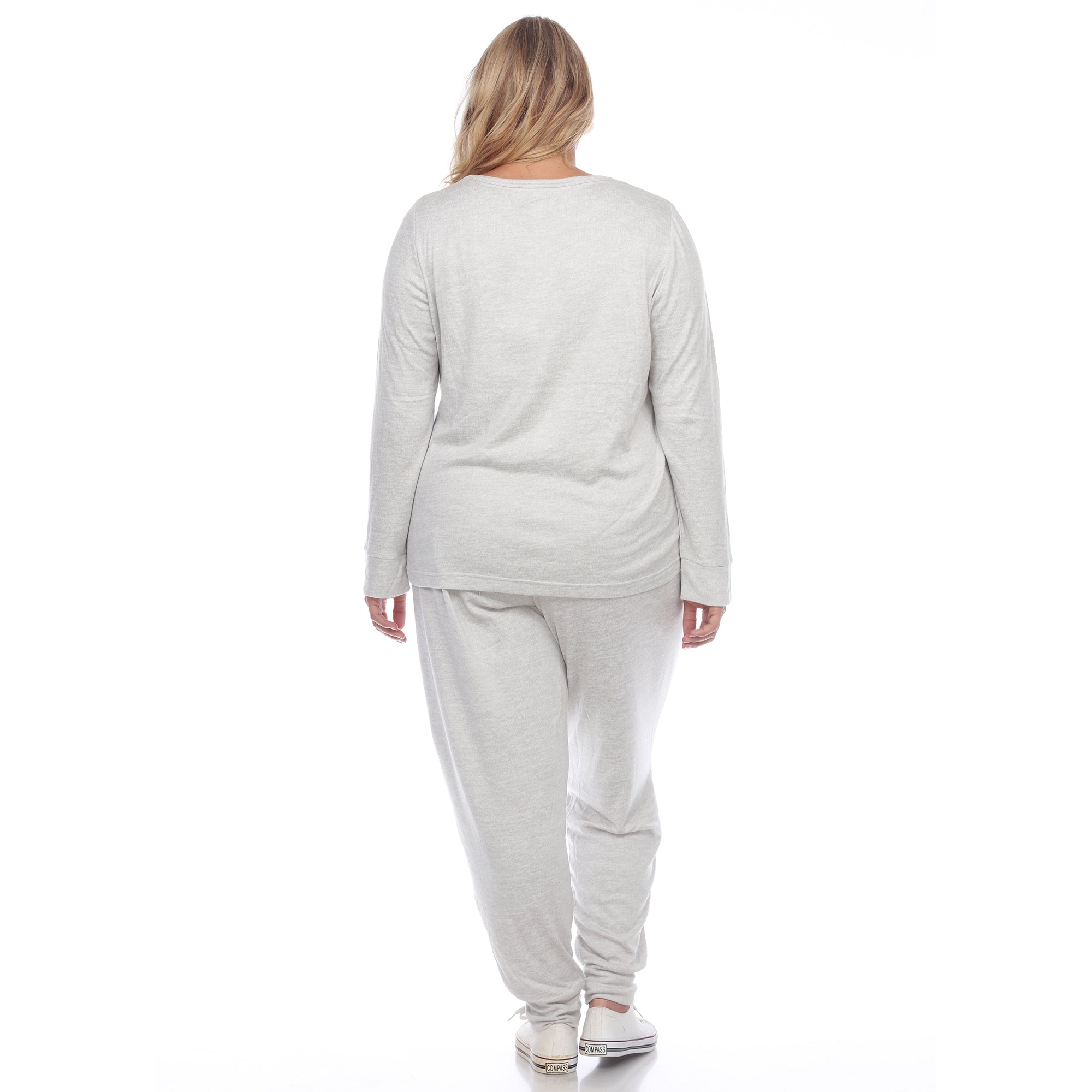  White Mark Plus Size 2 Piece Lounge Set - 3X - Bonton