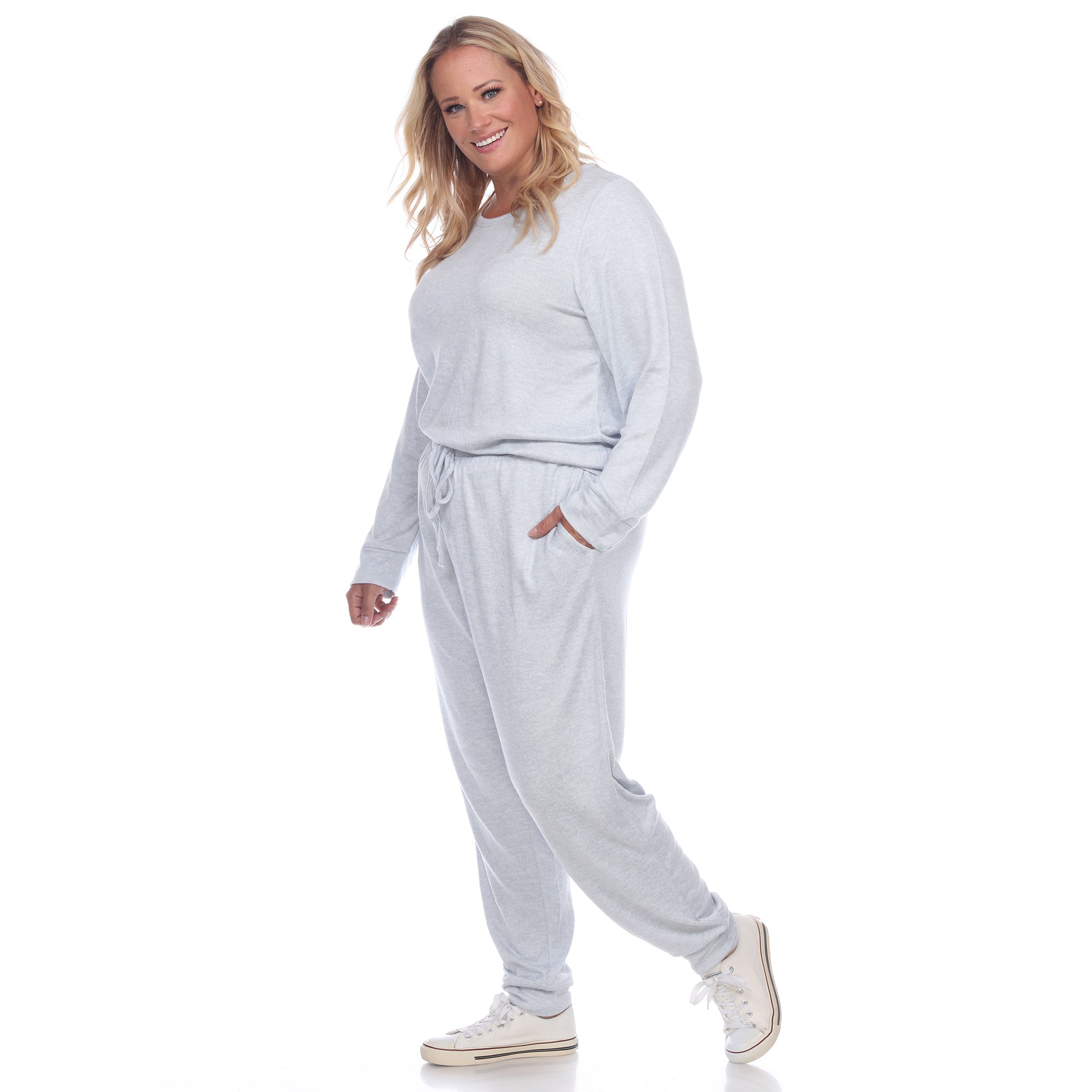  White Mark Plus Size 2 Piece Lounge Set - 3X - Bonton