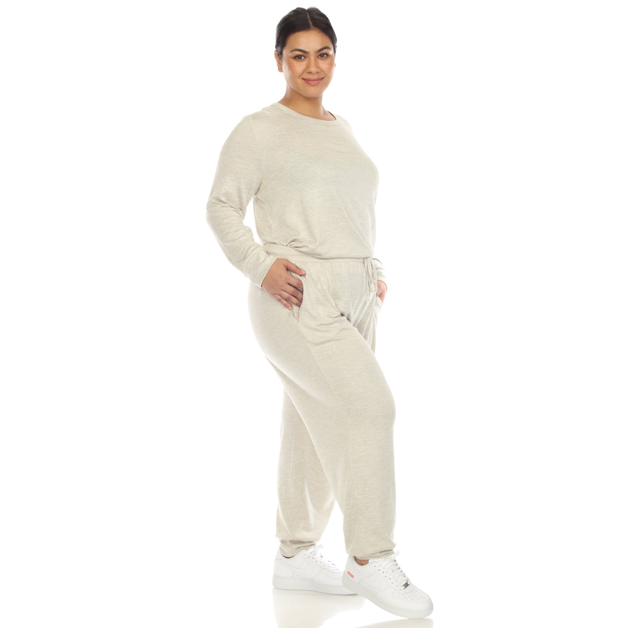 White Mark Plus Size 2 Piece Lounge Set - 3X - Bonton