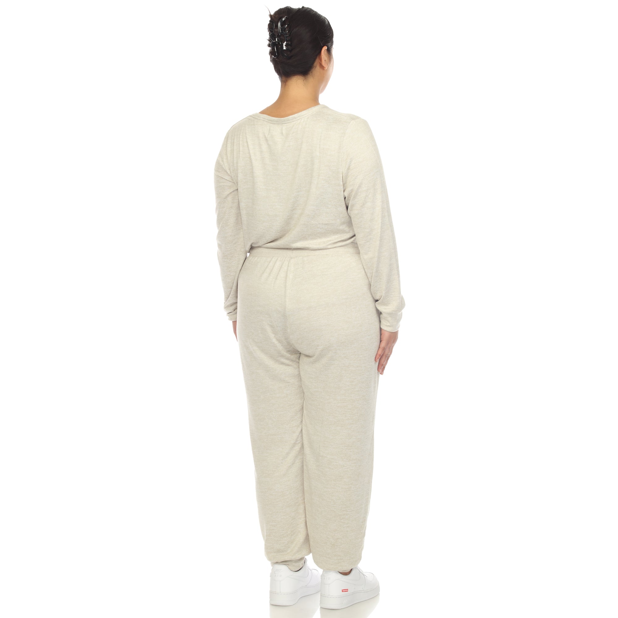  White Mark Plus Size 2 Piece Lounge Set - 3X - Bonton