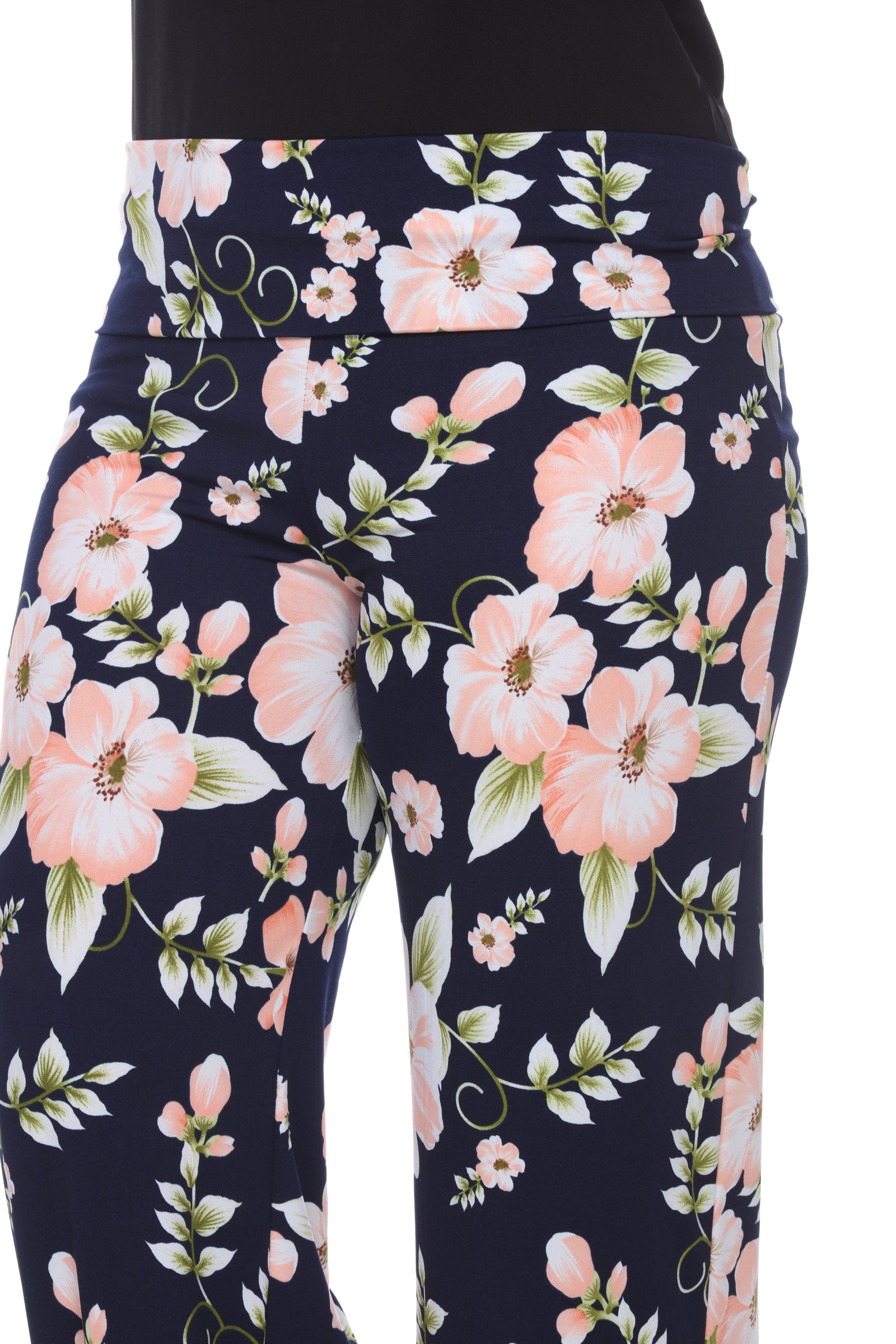  White Mark Floral Print Plus Size Palazzo Pants - 4x - Bonton