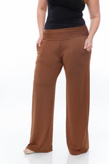 Plus Size Solid Palazzo Pants