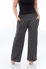 Plus Size Solid Palazzo Pants