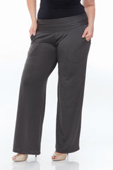 Plus Size Solid Palazzo Pants