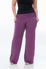 Plus Size Solid Palazzo Pants