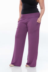 Plus Size Solid Palazzo Pants