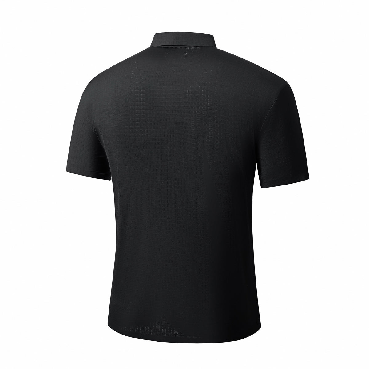  Barocco Grid Texture Stitchless Polo BLACK - BLACK - Bonton