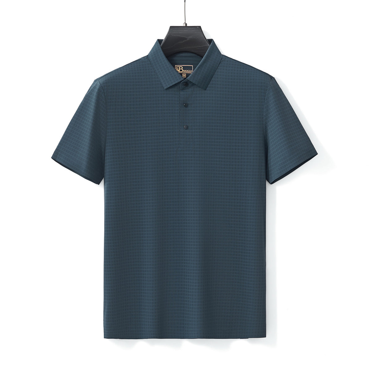 Barocco Grid Texture Stitchless Polo PETROL - PETROL - Bonton