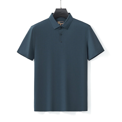 Grid Texture Stitchless Polo PETROL