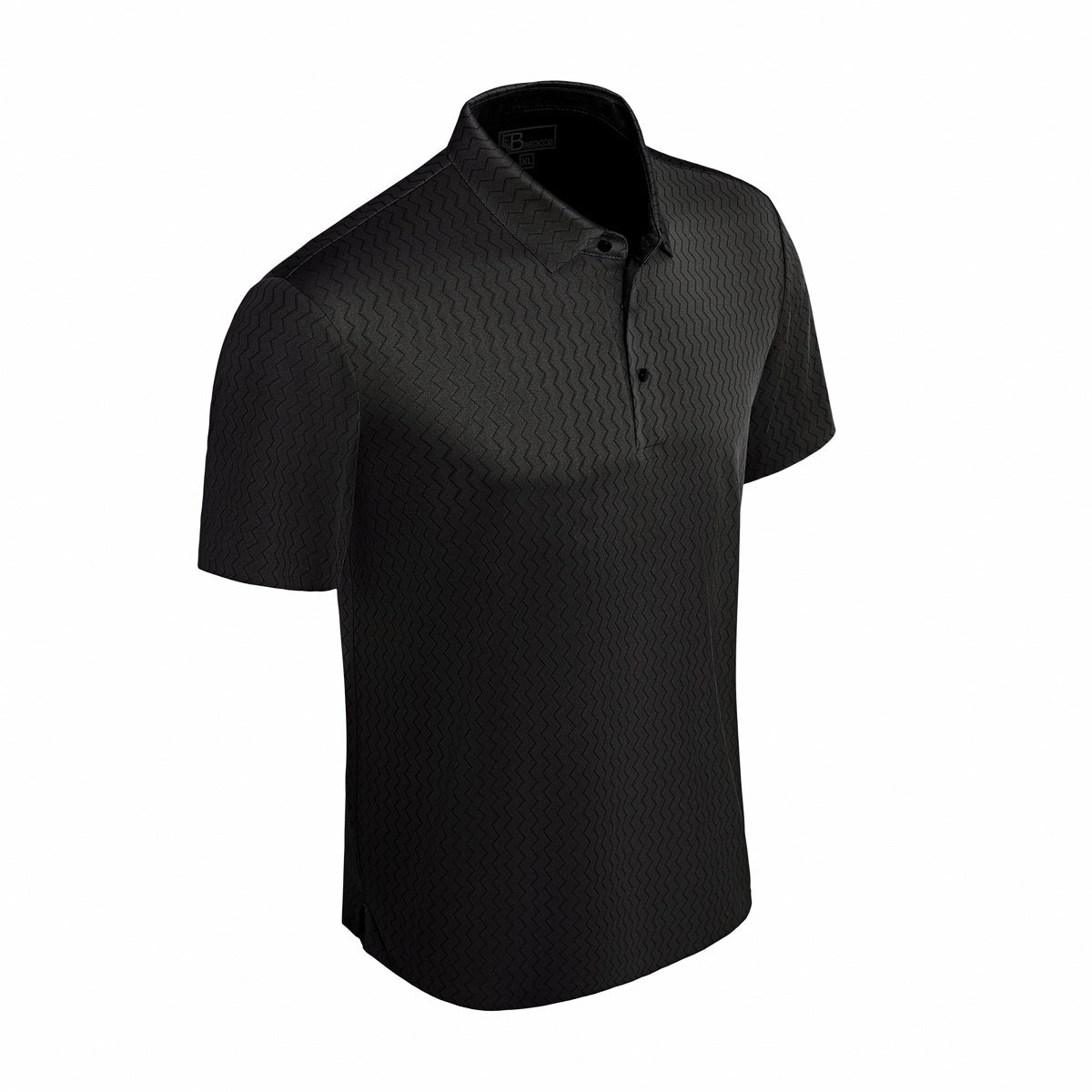  Barocco Waveform Tech Men's Polo Black - BLACK - Bonton