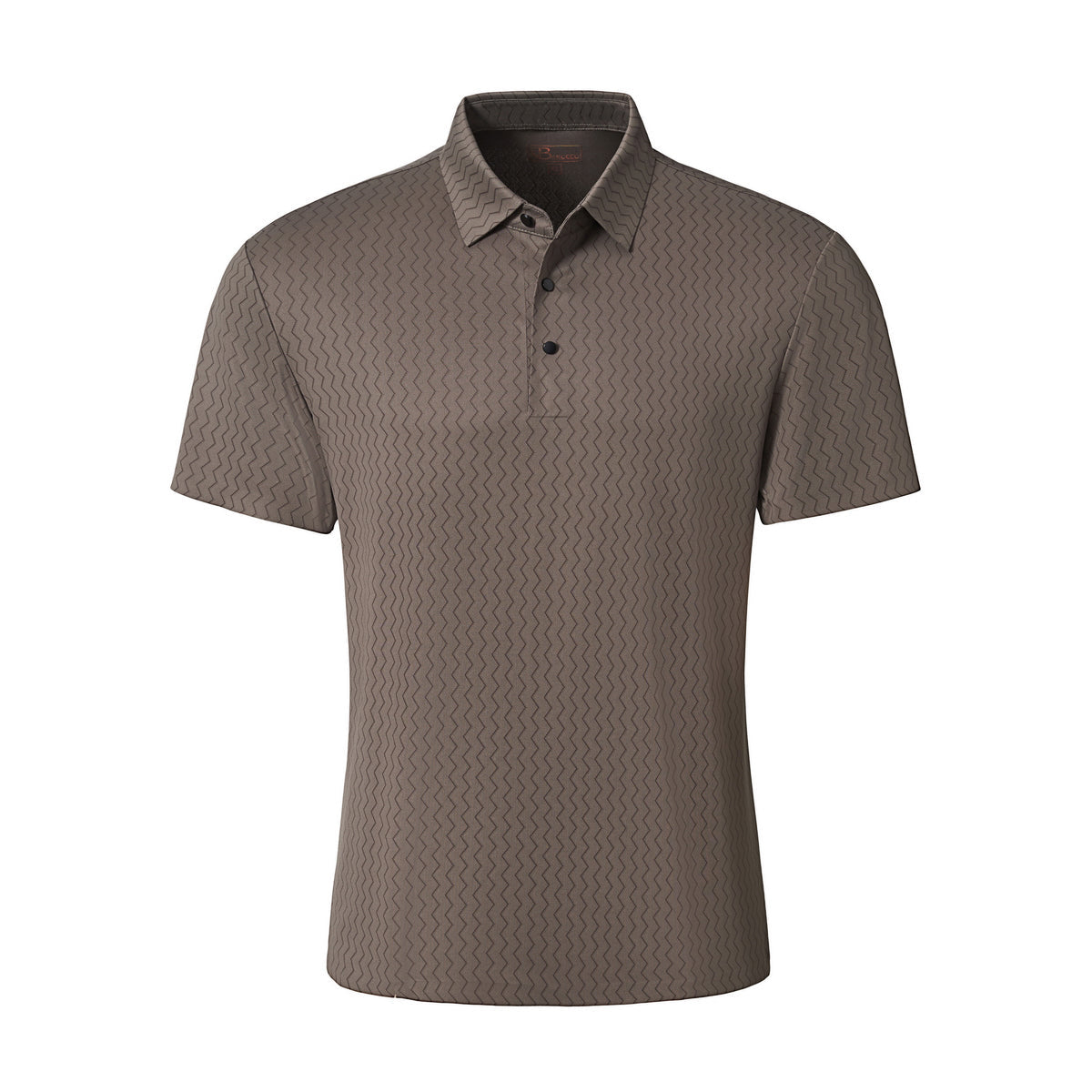  Barocco Waveform Tech Men's Polo Brown - BROWN - Bonton