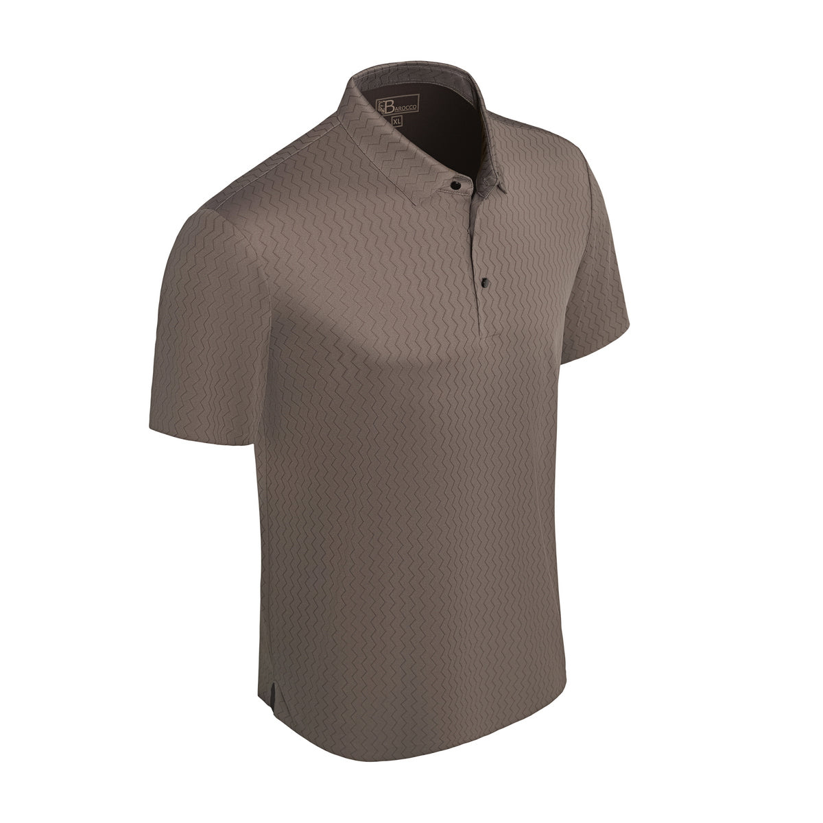  Barocco Waveform Tech Men's Polo Brown - BROWN - Bonton