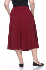 Plus 'Tasmin' Flare Midi Skirts