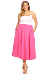 Plus 'Tasmin' Flare Midi Skirts