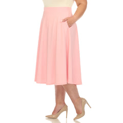 Plus 'Tasmin' Flare Midi Skirts