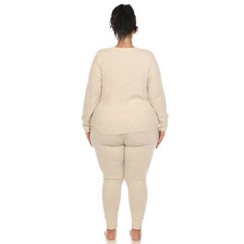 Plus Size Waffle Pajama Set