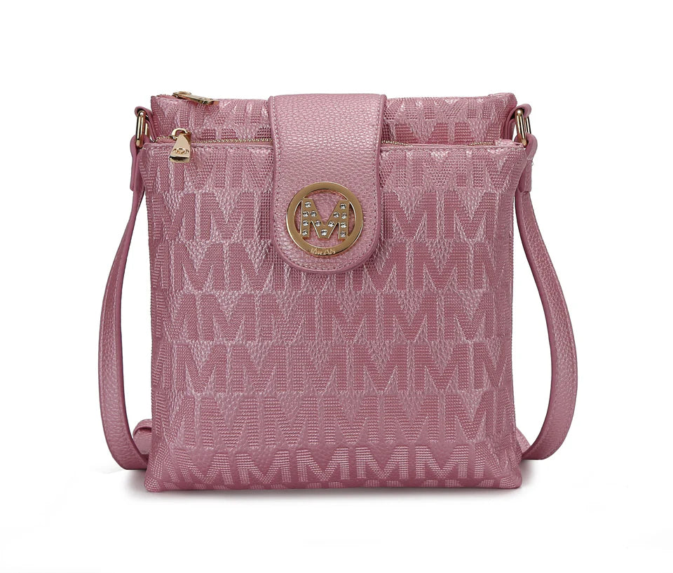  MKF Collection Marietta Signature Crossbody Bag - Rose Pink - Bonton