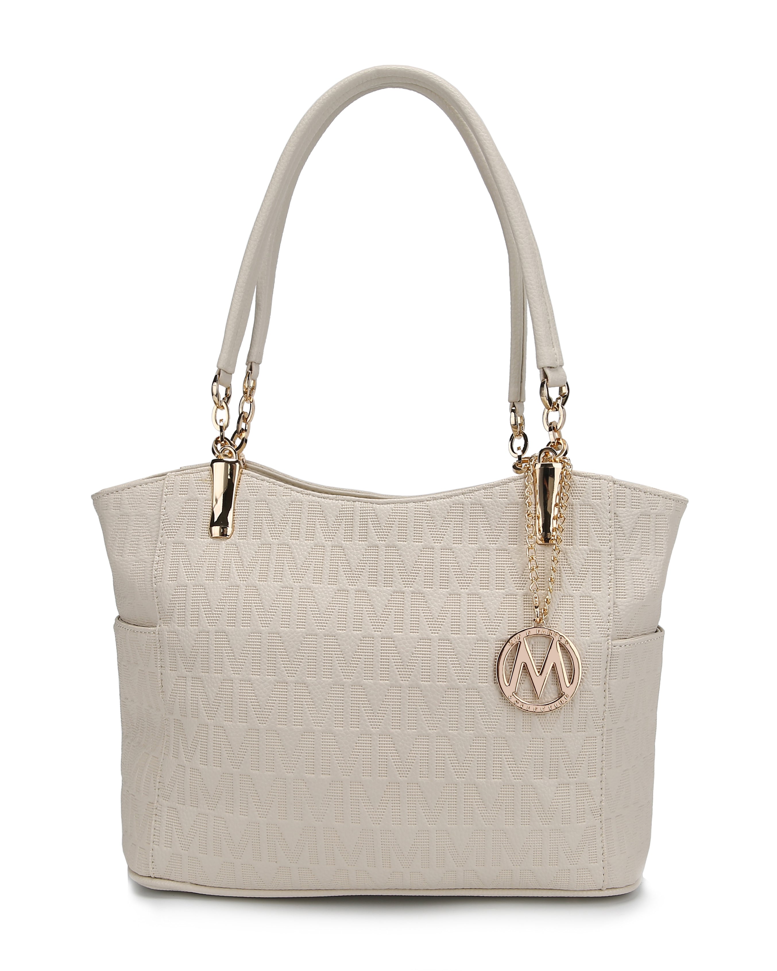  MKF Collection Malika Signature Shoulder Bag - Taupe - Bonton