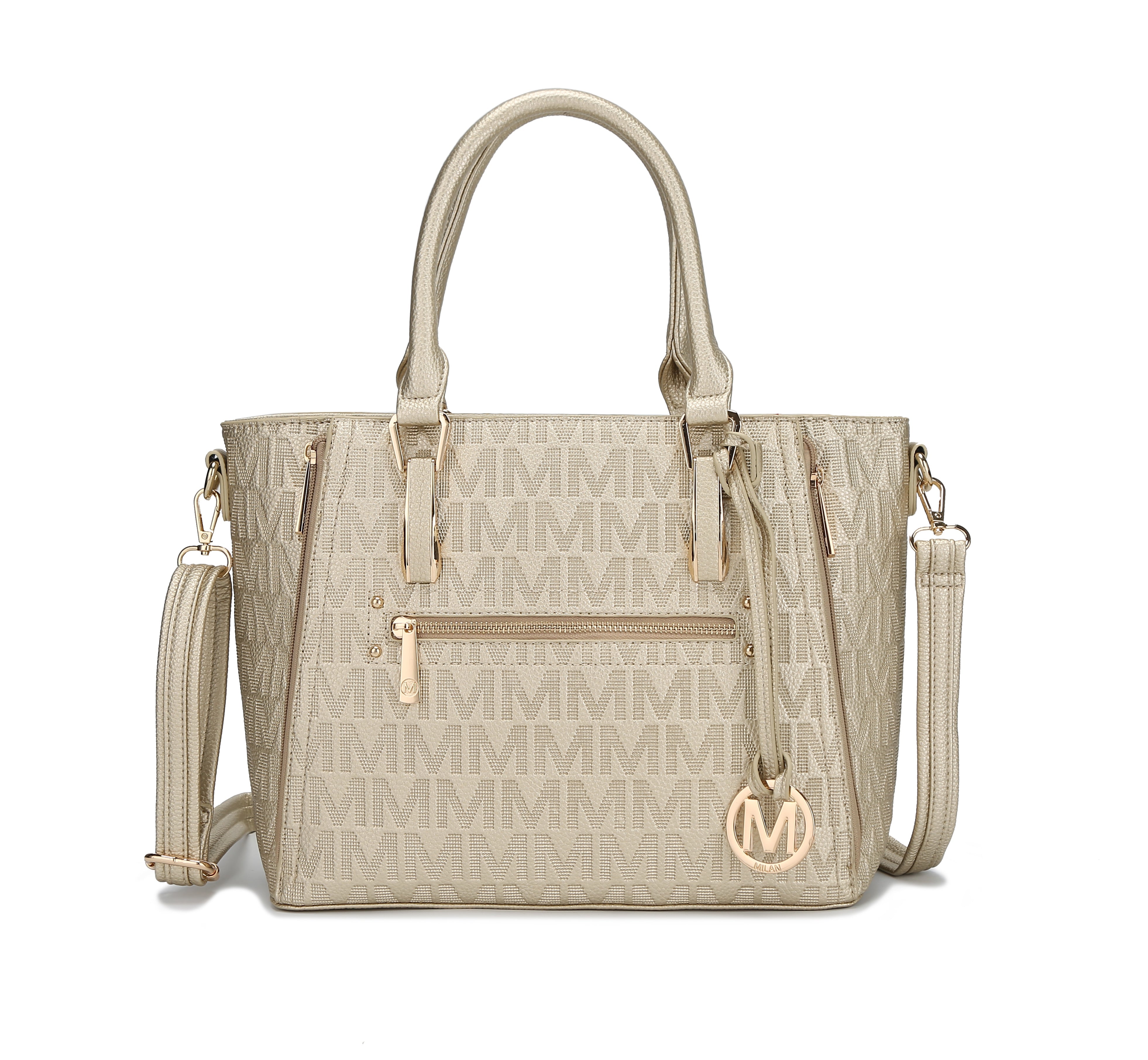  MKF Collection Cairo Signature Shoulder Bag - Tan - Bonton