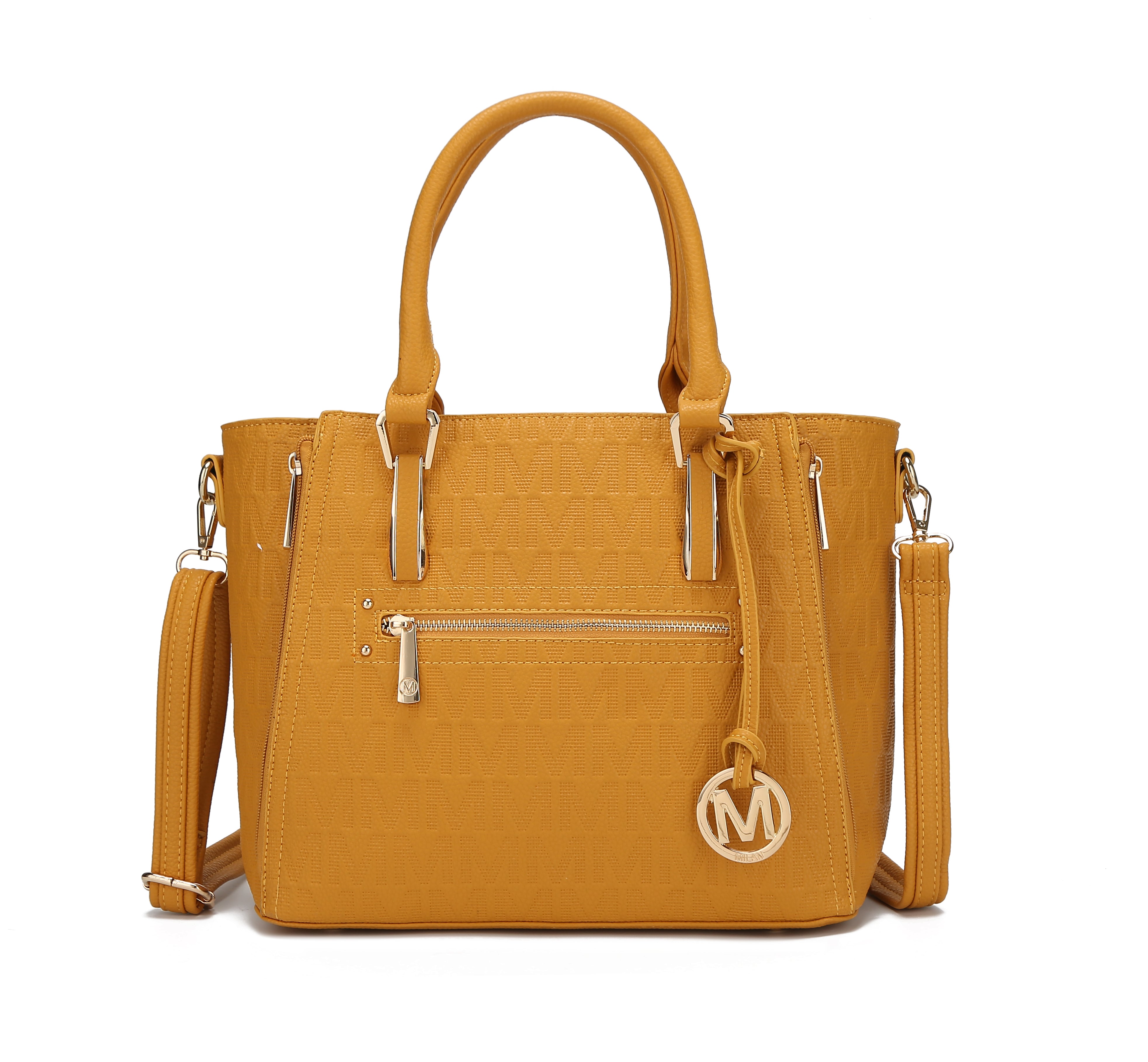  MKF Collection Cairo Signature Shoulder Bag - Tan - Bonton