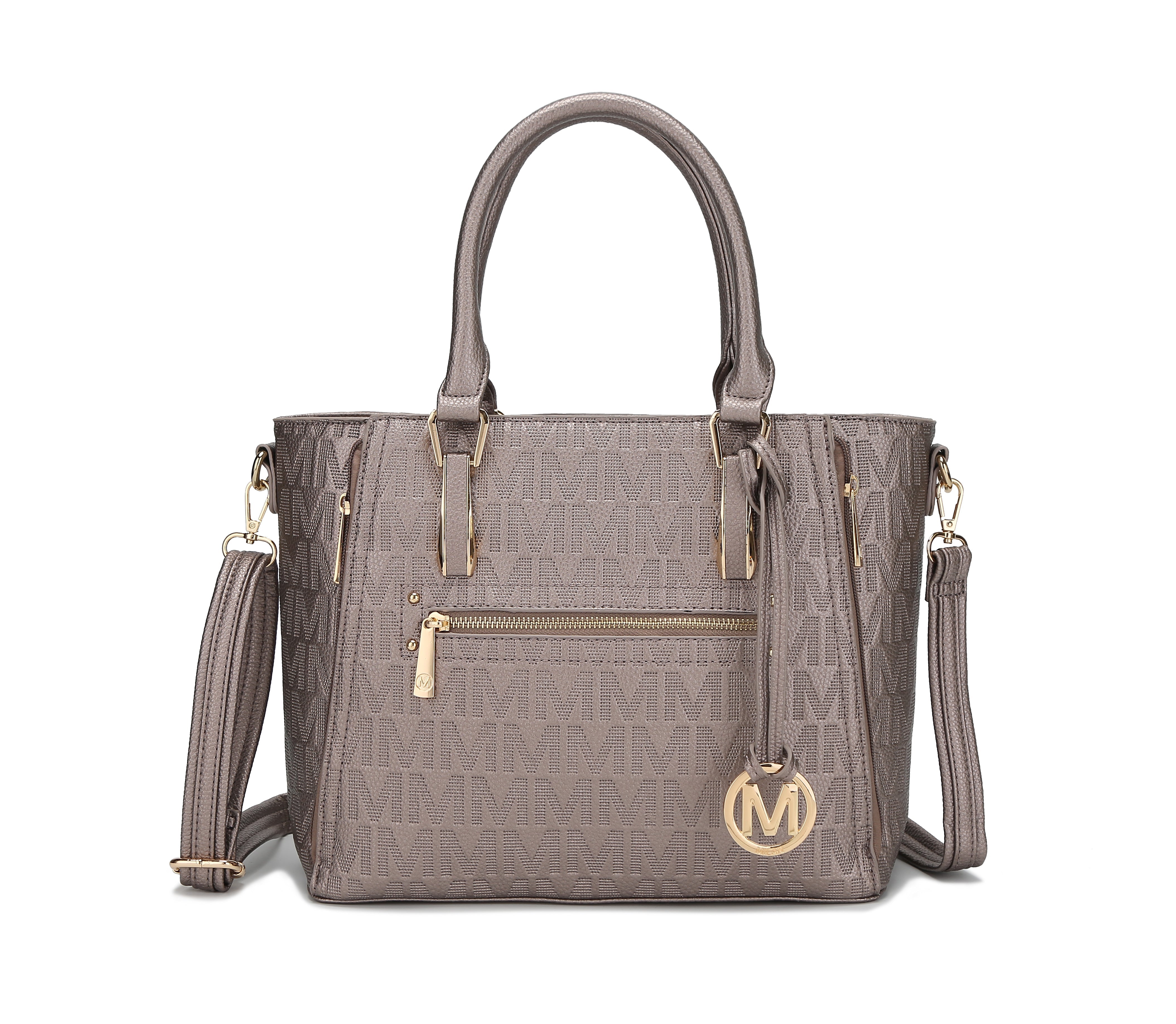  MKF Collection Cairo Signature Shoulder Bag - Tan - Bonton