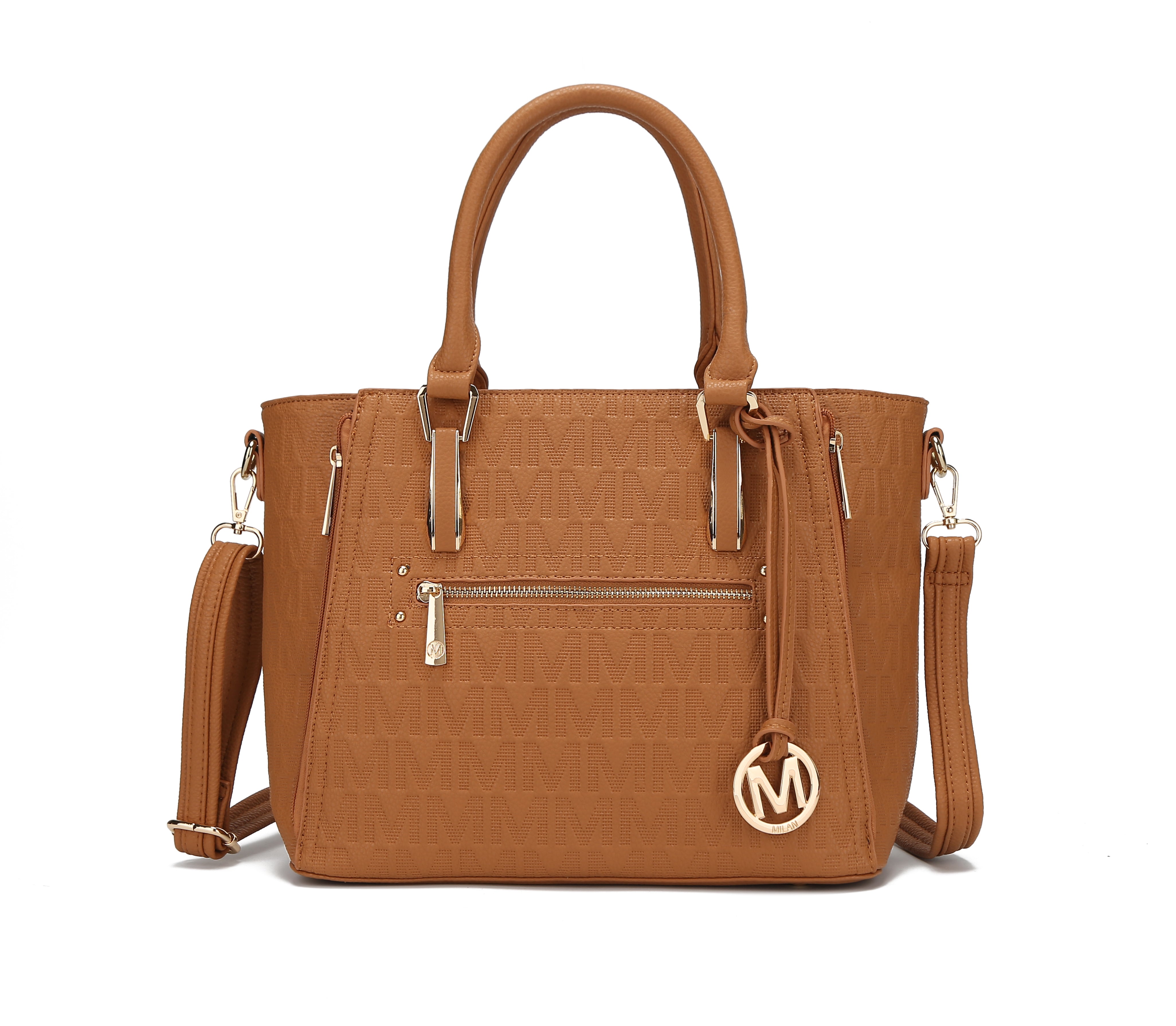  MKF Collection Cairo Signature Shoulder Bag - Tan - Bonton
