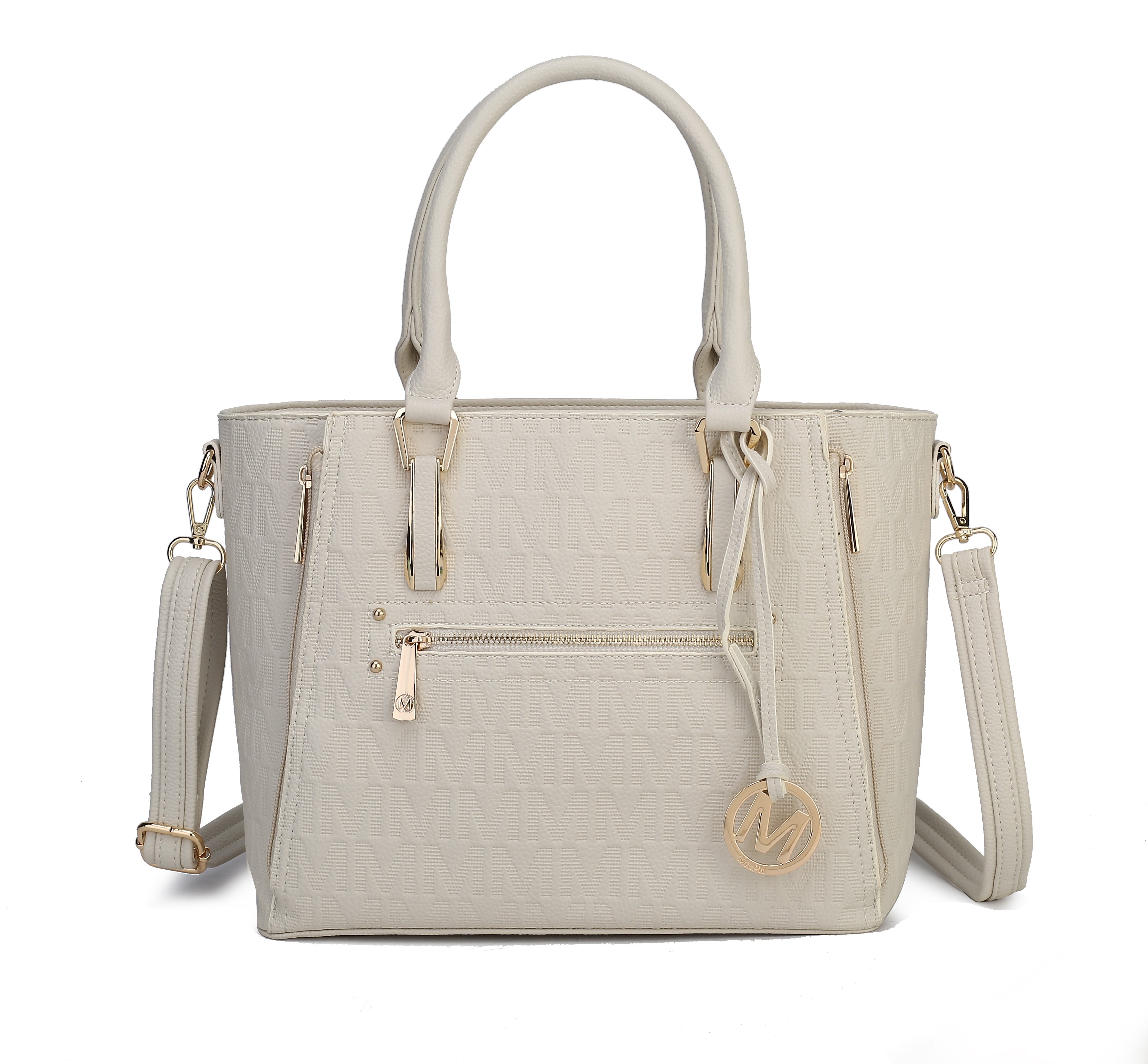  MKF Collection Cairo Signature Shoulder Bag - Tan - Bonton