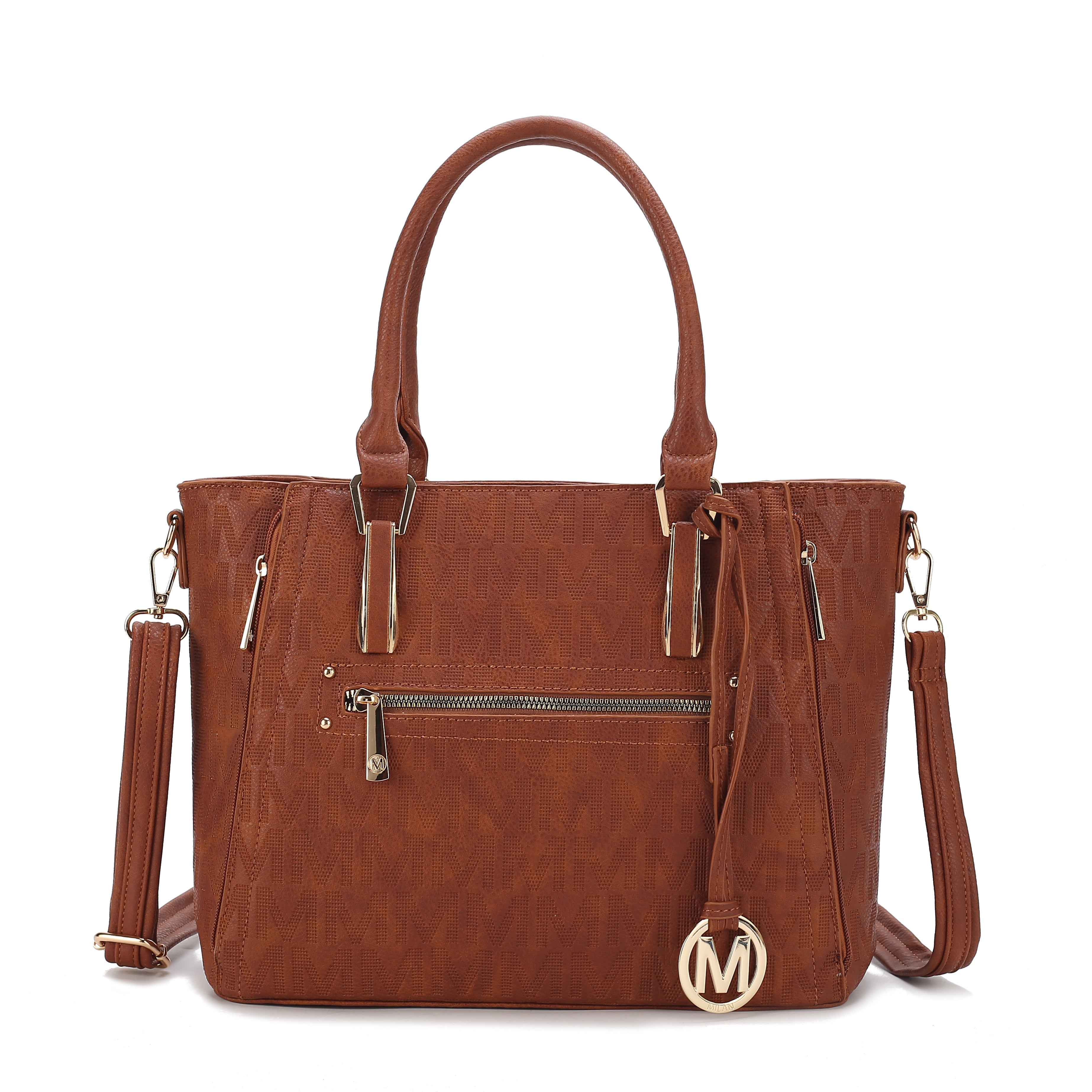  MKF Collection Cairo Signature Shoulder Bag - Tan - Bonton