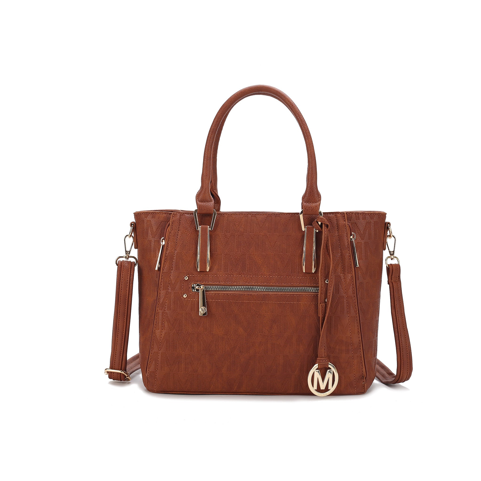  MKF Collection Cairo Signature Shoulder Bag - Tan - Bonton