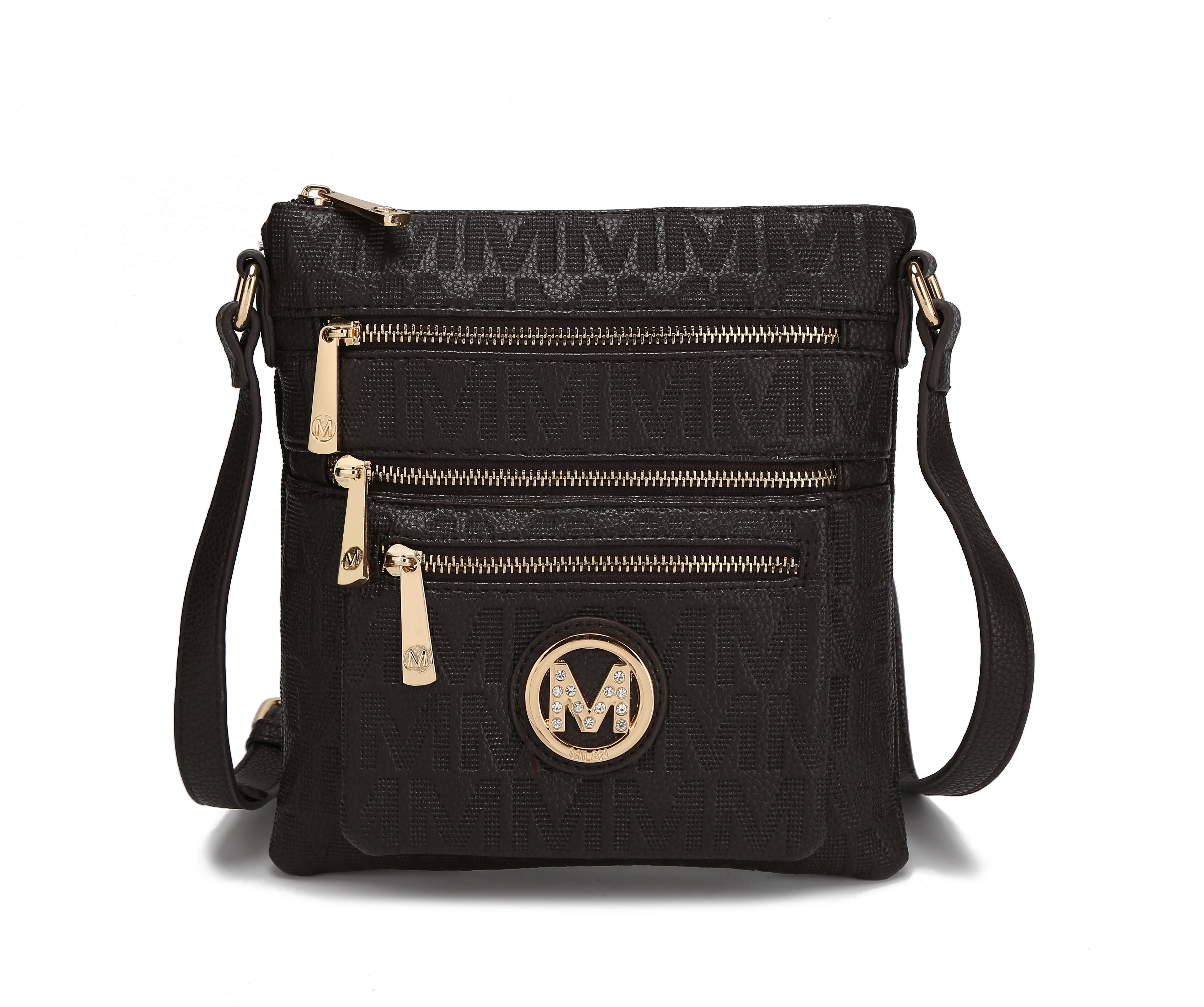  MKF Collection Jessy Signature Crossbody Bag - Black - Bonton