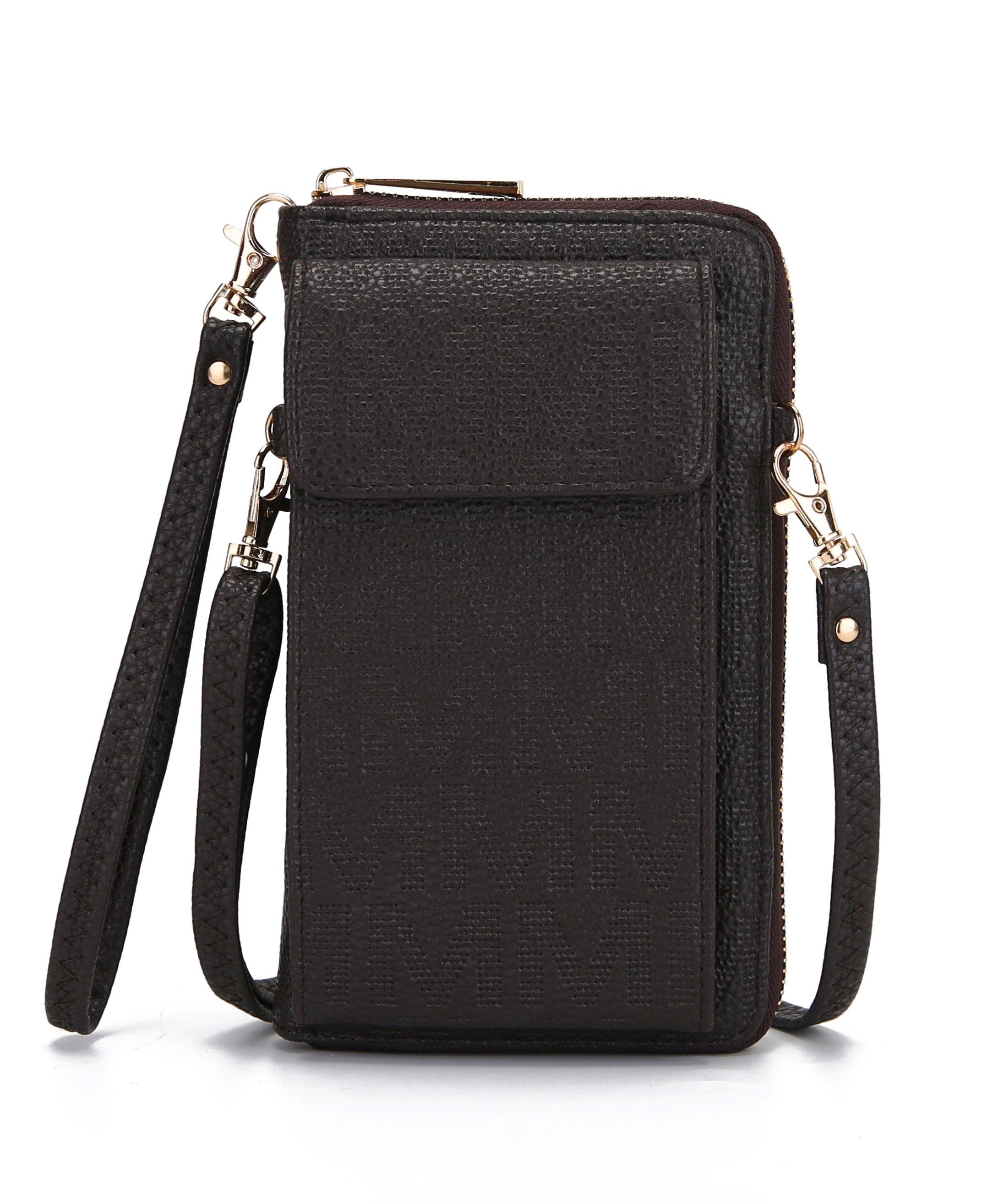  MKF Collection Caddy Signature Phone Crossbody - Beige - Bonton